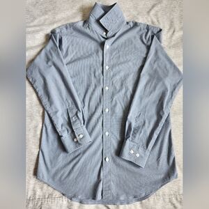 Old Navy Men's Blue Slim-fit. Non-iron Gingham Button-Down Shirt